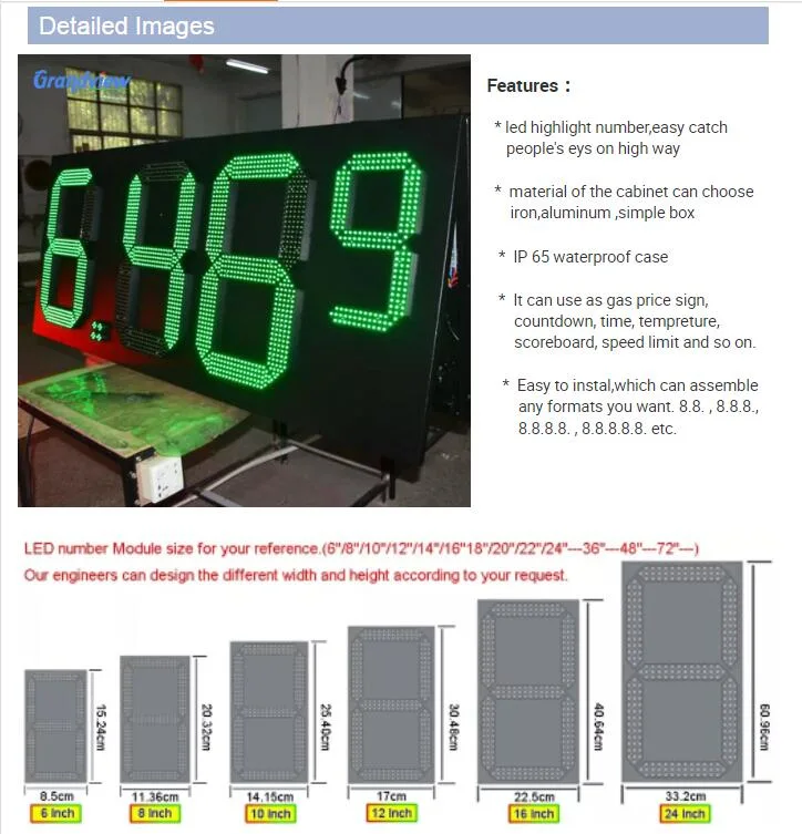 Pakistan Gas Fuel Station Price Signs, Totem Oil Price LED Digit Number Price Display