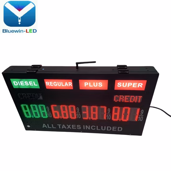 Двухсторонний обычный световой короб 16 дюймов 8,88 9/10 Светодиодный знак цены на газ построен