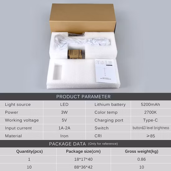 3 режима сенсорного управления USB аккумуляторная светодиодная настольная лампа для чтения в помещении